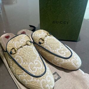 Gucci Tan Horsebit Loafers